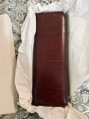 Mens Brown Leather Travel Tie Case Eximous London NWT